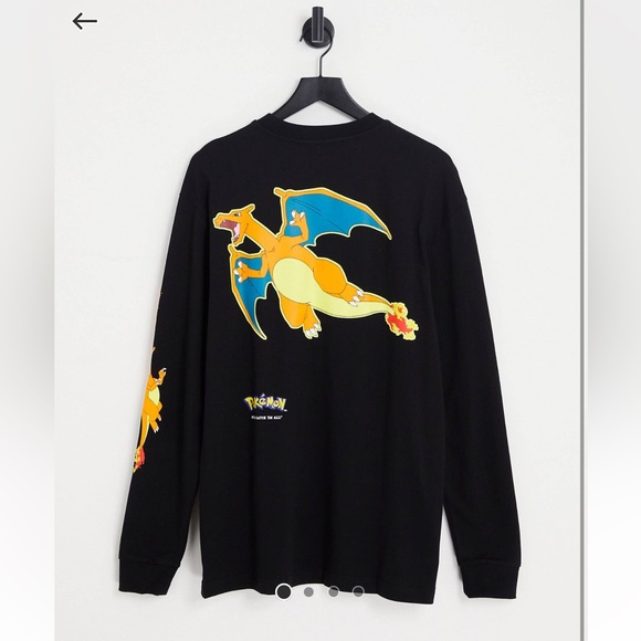 Bershka Other - Berhska x Pokemon Long Sleeve T-Shirt with Charizard Graphic Print
